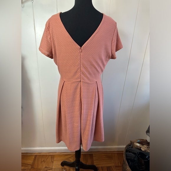 Maurice’s Mauve Pink Waffle Knit A-Line Women’s Dress Size Large - Picture 3 of 10